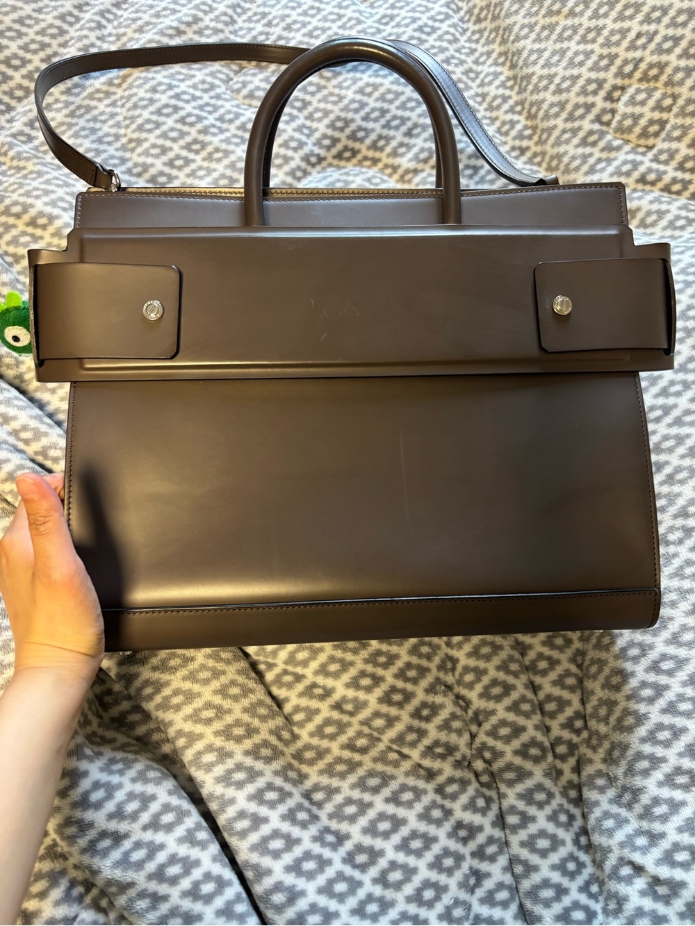 Givenchy Dark Brown Structured Leather Tote - Picture 4 of 4